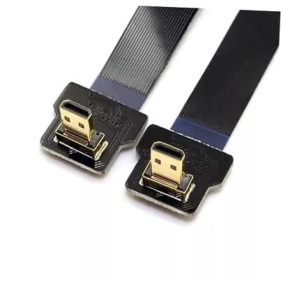  CYFPV Micro HDMI Male To Male Extension FPC Flat DM To DM Down Angled 0.2M • $14.68