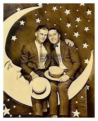 Paper Moon Gay Interest Two Handsome Young Men Affectionate 8x10 Photo • $8.49