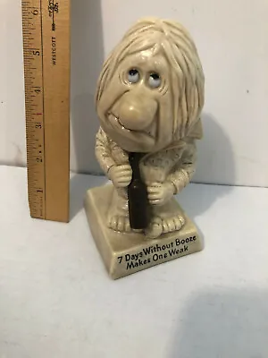 Vintage 1970 R & W Berries Co's 7 Days Without Booze  Figurine Statue • $9