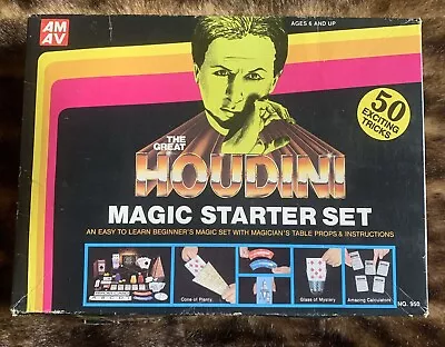 The Great HOUDINI Magic Starter Set NO 950 Easy-to-learn Beginner Magic Kit 1987 • $19.99