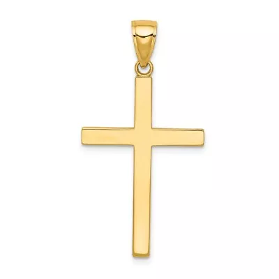 Real 14K Yellow Gold Solid Reversible Latin Cross Pendant; Women & Men • $191.69