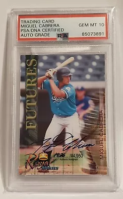  Miguel Cabrera Auto Rookie PSA 10 • $279.95