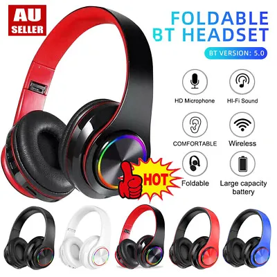 Wireless Headset Noise Cancelling Bluetooth Headphones Stereo TV PC Earphones RO • $17.72