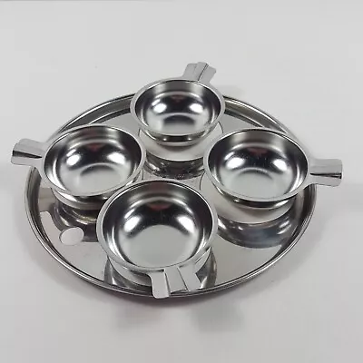 Vintage Revere Ware Stainless Steel 8  Egg Poacher Insert & 4 Cups MCM Kitchen • $31.89