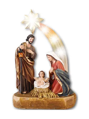 Holy Family 12″  Tall Nativity Set / Resin With Light And Music • £24.50