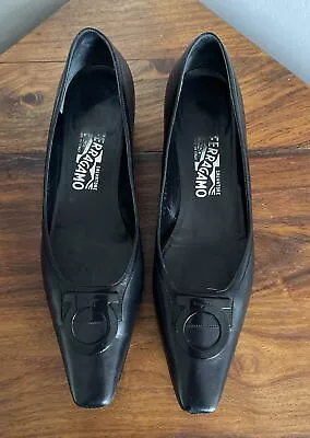 Salvatore Ferragamo Woman Black Shoes Size 8.5 2A • £39.50