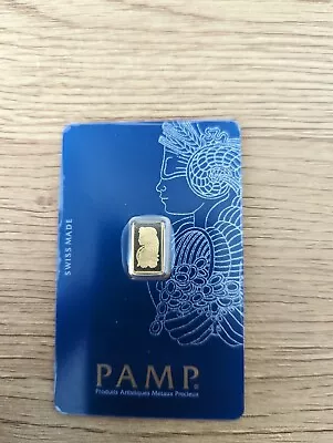 PAMP 1g Gold Investment Bar Certified And Sealed Lady Fortuna • £60