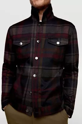 Zara Mens Plaid Shirt Jacket • $39