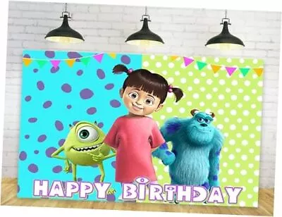 Monster Inc Backdrop For Birthday Party Decorations Girl Boo Monster  • $21.87