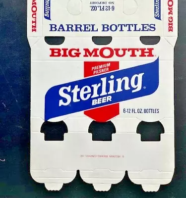 Vintage Unfolded NOS Sterling Big Mouth Beer Bottle Carrier G. Heileman Brewing • $10