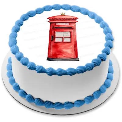 London Mailbox Cake Pad Picture Muffin Party Decorative Birthday Gift Red • £6.75