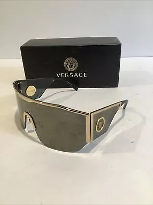 Versace VE2220 Gold Shield Sunglasses 41mm 141mm 125mm - 1002/87 • $74.99