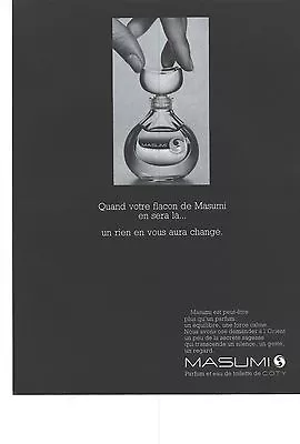 1969 ADVERTISEMENT COTY MASUMI Perfume • $3.21