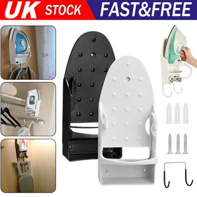 Wall Mounted Iron Holder Ironing Board Cupboard Door Bracket Hanger Tidy Storage • £8.99