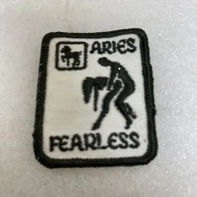 Vintage 1970s Zodiac Biker Sexual Patch Motorcycle HD 2” X 2.5” Aries Fearless • $4.50