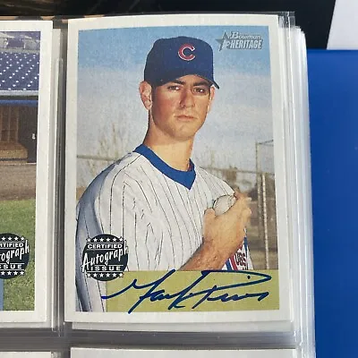 2002 Bowman Heritage Mark Prior Certified Autograph Issue # BHA-MP  Very Nice • $10