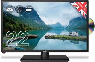 Cello ZRTMF0222 12 Volt And Mains 22 Inch Traveller Caravan TV Freeview HD DV... • £248.59