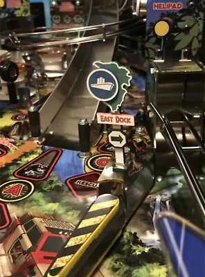 East Dock Boat Sign MOD For Stern's Jurassic Park Pinball • $29.95