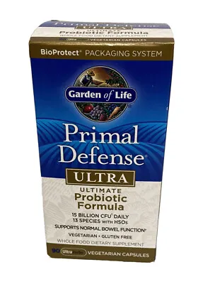$26.98 • Buy Garden Of Life Primal Defense Ultra Probiotic Formula Vegetarian 90 Caps 1/2024+