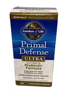 $26.98 • Buy Garden Of Life Primal Defense Ultra Probiotic Formula Vegetarian 90 Caps 1/2024+