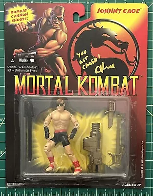 SIGNED SEALED On Card 1994 Hasbro Mortal Kombat Johnny Cage Action Figure • $199.99