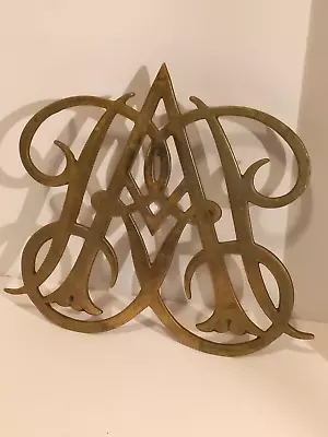 Vintage Solid Brass Trivet Williamsburg Queen Ann Cypher • $32