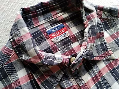 45RPM Forty Five RPM Studio By R NMD 90's Plaid Red White Blue Shirt Small Sz 1 • $87.99