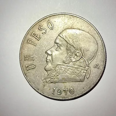 Mexico 1970 México Mexican Un Peso José María Morelos Pavon Moneda Coins  • $3.39