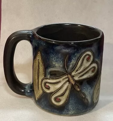 Mara Art Pottery Stoneware Dragonfly Signed Heavy Mug • $22