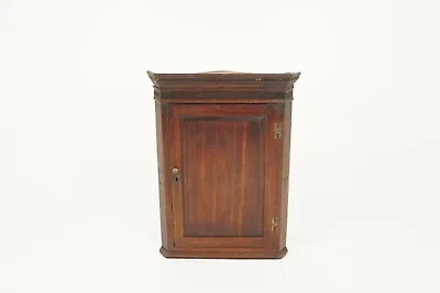 Antique Oak Hanging Corner Cabinet Scotland 1800 H122 • $601.25