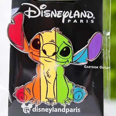 Disney Lilo & Stitch Rainbow Pin Paris Disneyland Collectible Trading Pin Stitch • $12.99