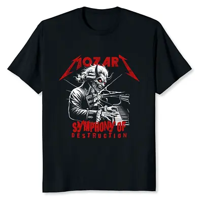 NEW LIMITED Funny Mozart Skull Symphony Of Destruction Piano T-Shirt • $23.74