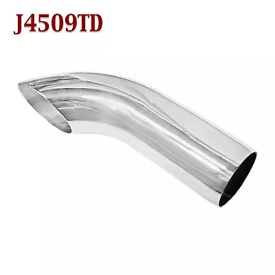J4509TD 2.25  Stainless Turn Down Exhaust Tip 2 1/4  Inlet 2 1/2  Outlet 9  Long • $31.96