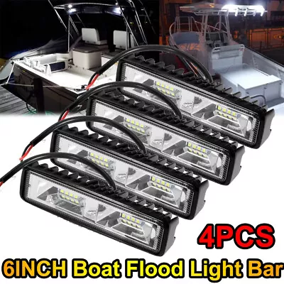 4pcs 6  LED Marine Spreader Deck/Mast Work Lights For Boat Flood Light Bar US • $23.74