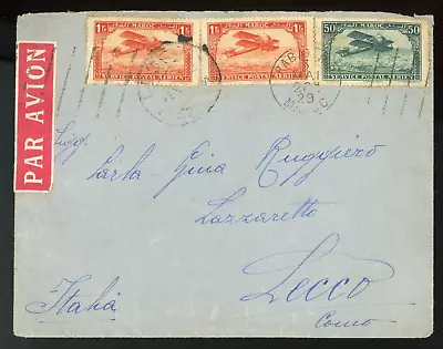 Morocco 1929 Airmail Cover From Rabat To Lecco Italy !! O71 • $1.45