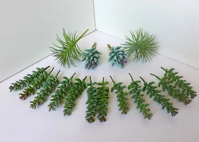 16 Pcs Artificial Plants Mini Succulents Gray Yacon Grass (#12) • $15.99