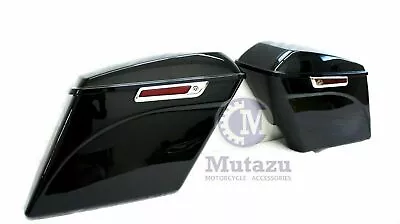 Mutazu 4.5  Extended Stretched Saddlebags 6x9 Speaker Lids For 2014-up Harley  • $499