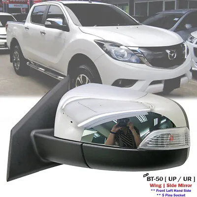 Chrome Left Exterior Side Mirror W/Light 5P For Mazda BT-50 BT50 Pickup 2012-20 • $122.90