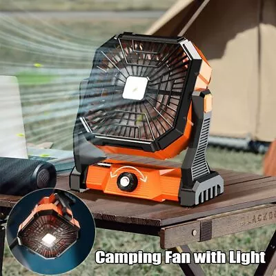 20000mAh Camping Fan With Light Battery Operated Fan 9-Inch Rechargeable Fan • $59.39