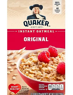 Quaker Oatmeal Instant Original - 12 Packets - 0.98 Oz • $4.95