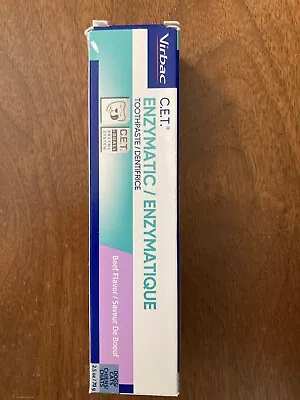 Virbac CET Enzymatic Toothpaste For Dogs Beef Flavor 2.5oz Exp 2/2026 • $7.99