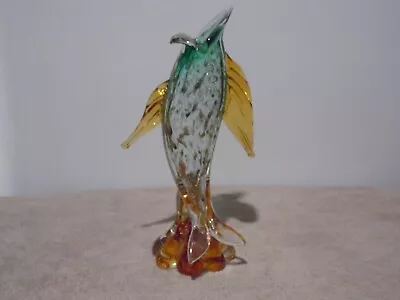 Murano Glass Fish With Gold Highlights  Large 10.75  Tall Fantastic Piece • $149