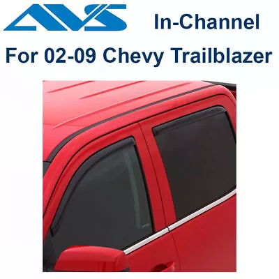 AVS 4Pc In-Channel Smoke Window Vent Visor For 2002-09 Chevy Trailblazer  194733 • $74.07