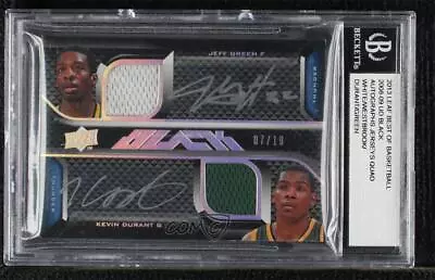 2008 UD Black Quad Jersey /10 DJ White Kevin Durant BGS Encased Rookie Auto RC • $1681.10