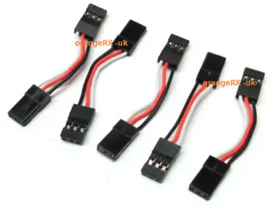 30mm 3cm JR Male To Male Servo Control Board Receiver Extension Leads Quad Heli • £6.99