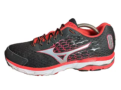 Mizuno™ Wave Inspire 11 Sneakers Black Vermillion Red 410637-901J Women Sz 10 • $39.95