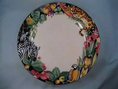 Rain Forest Dinner Plate Vitromaster Genuine Stoneware Sue Zipkin 1993 Zebra (O) • $27.99