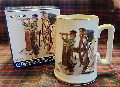 River Pilot Mug Porcelain Tankard Norman Rockwell's Seafarers Collection W/ Box • $10