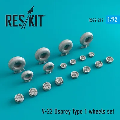 ResKit RS72-0217 Scale 1:72 V-22 Osprey Type1 Resin Wheel Upgrade For Aviation • $11.93
