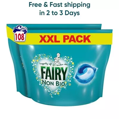 Fairy Non-Bio PODS Washing Liquid Laundry Detergent Tablets/Capsules 108 • £16.80